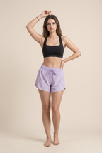 [prioridade] Pantalones cortos deportivos transpirables para mujer - Cintura elástica con cordón, diseño de forro, bolsillo lateral, ideales para gimnasio, yoga, correr y uso casual