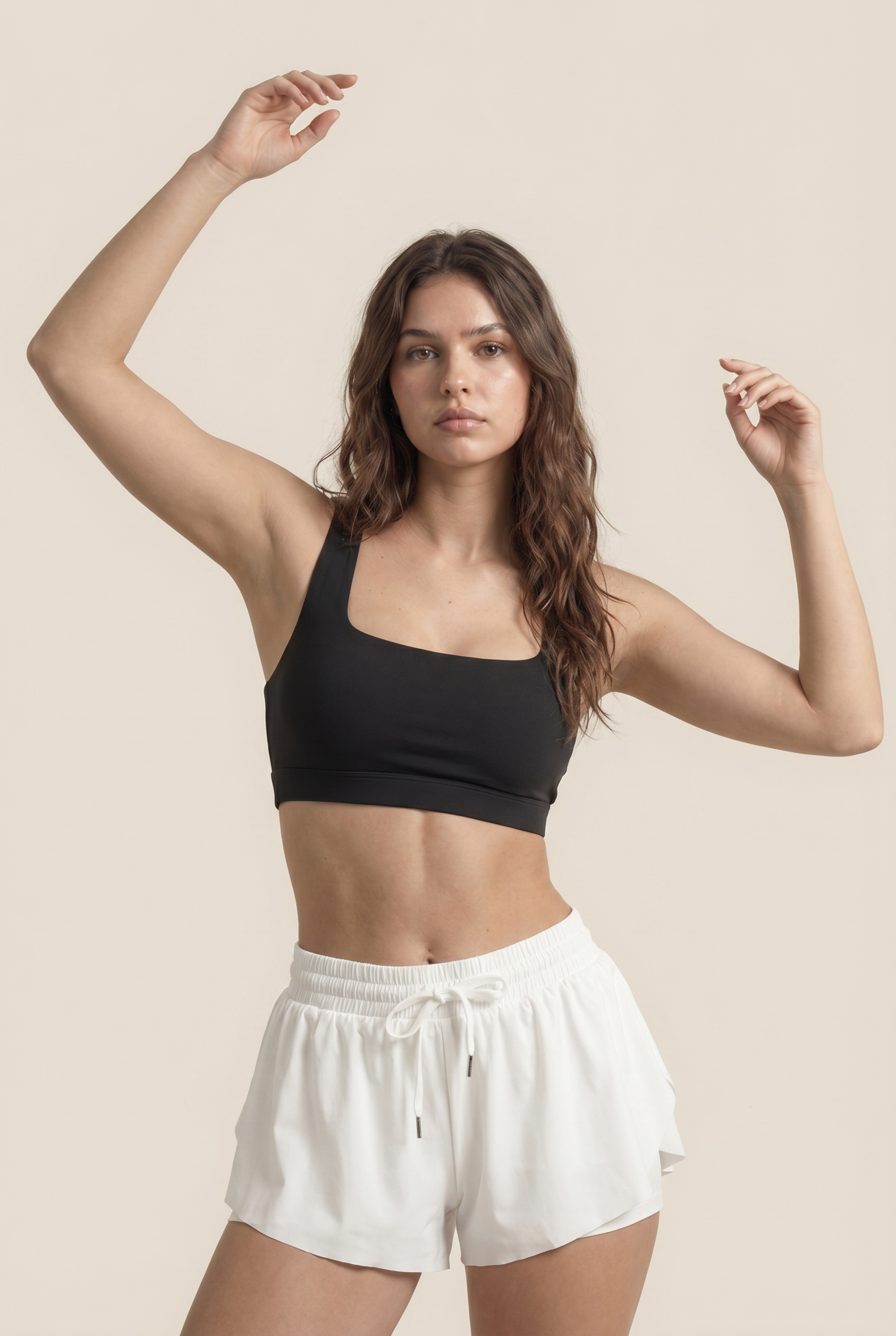 [prioridade] Pantalones cortos deportivos transpirables para mujer - Cintura elástica con cordón, diseño de forro, bolsillo lateral, ideales para gimnasio, yoga, correr y uso casual