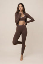 Ningyu 3PCS Set de yoga para mujer Chándal Cremallera Manga larga Traje de gimnasio Transpirable Ropa deportiva Ropa de entrenamiento para mujer