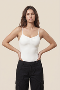 Sweetown Mono sexy sin mangas con fruncido para mujer, tirantes finos, liso, básico, para vacaciones