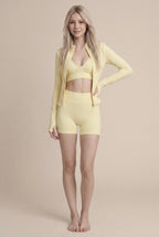 Conjunto de yoga ajustado sin costuras de 2/3 piezas para mujer, sexy, chándal que afina la cintura, adelgazante, de secado rápido, conjunto deportivo para correr y hacer ejercicio