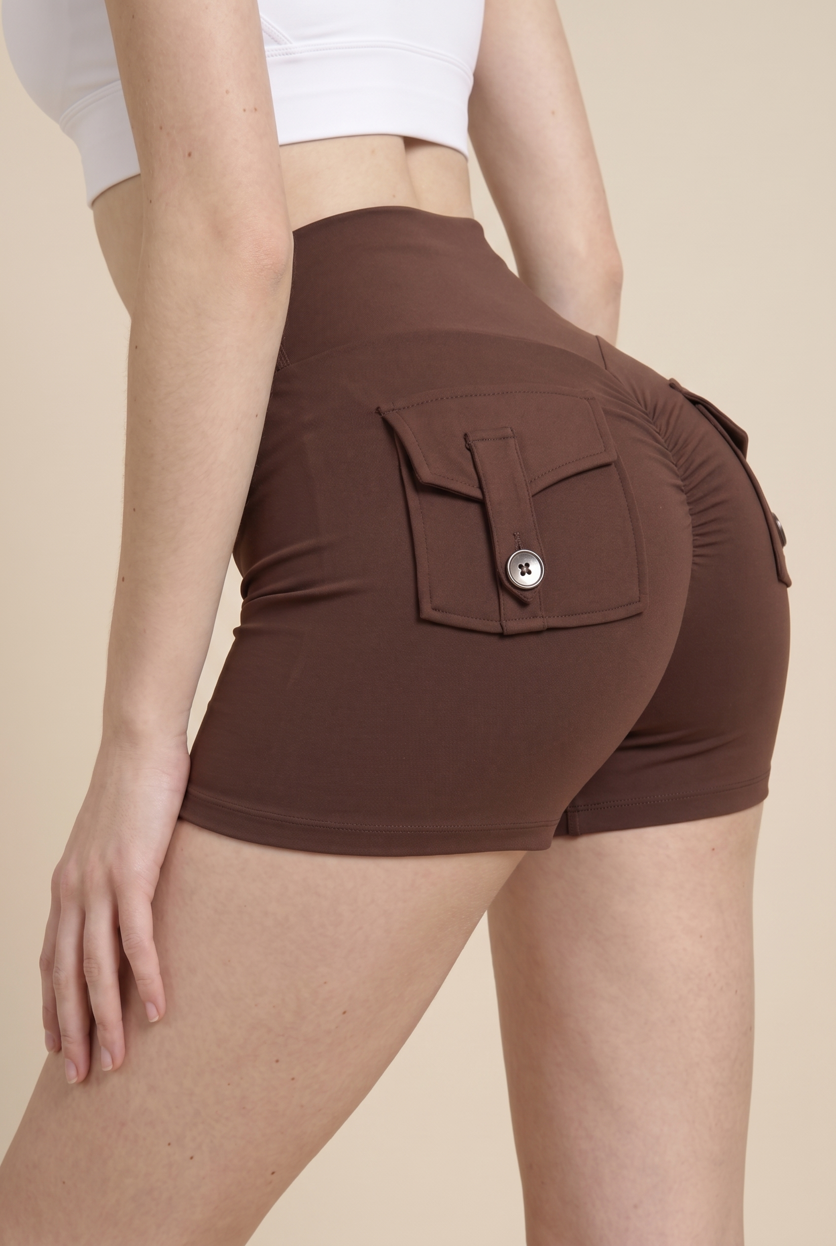 High-Rise Sculpt Utility Charm Shorts