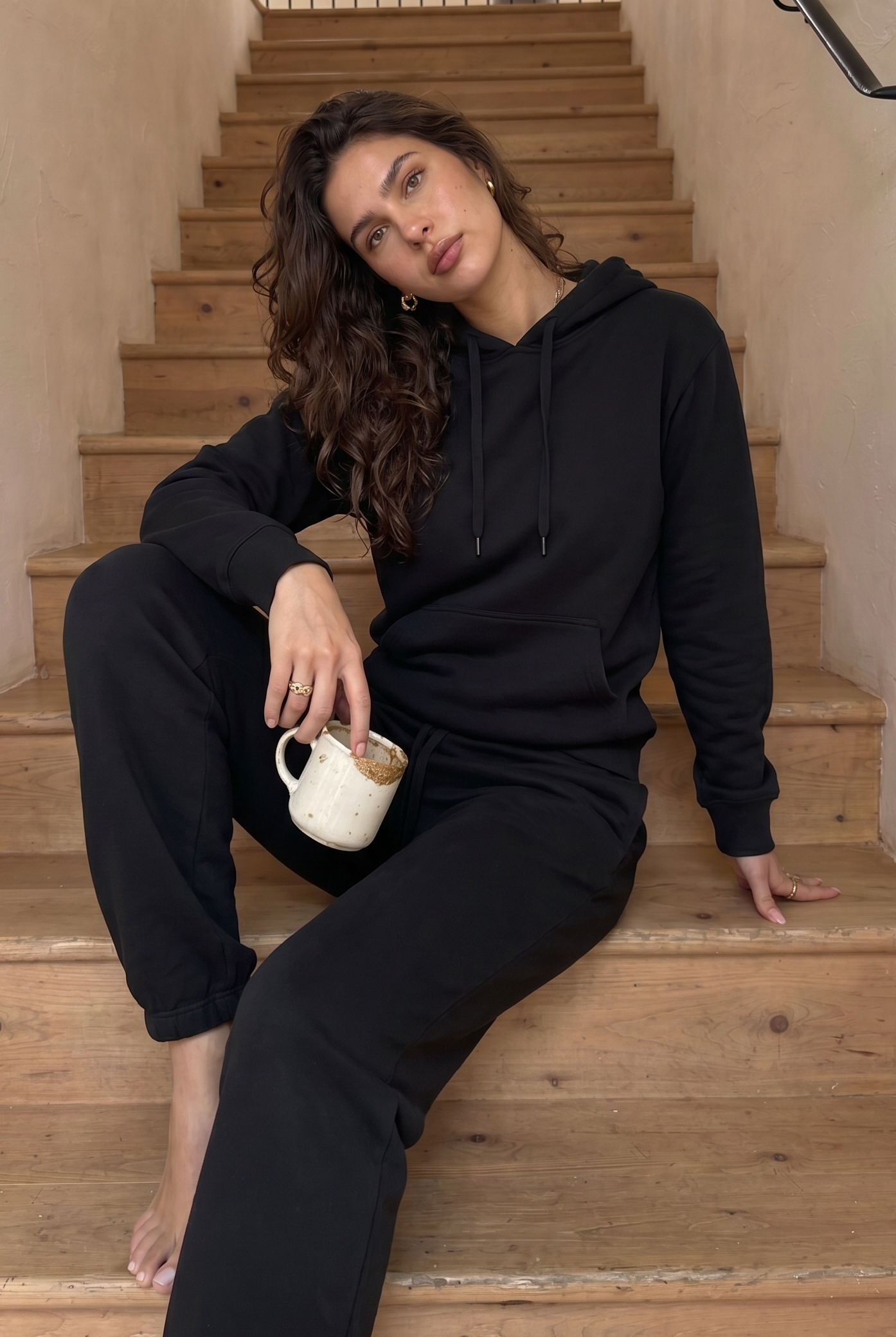 Conjunto de dos piezas de chándal informal de forro polar para mujer, invierno 2020, conjuntos de mujer, sudadera con capucha extragrande de manga larga, pantalones deportivos, traje de señora