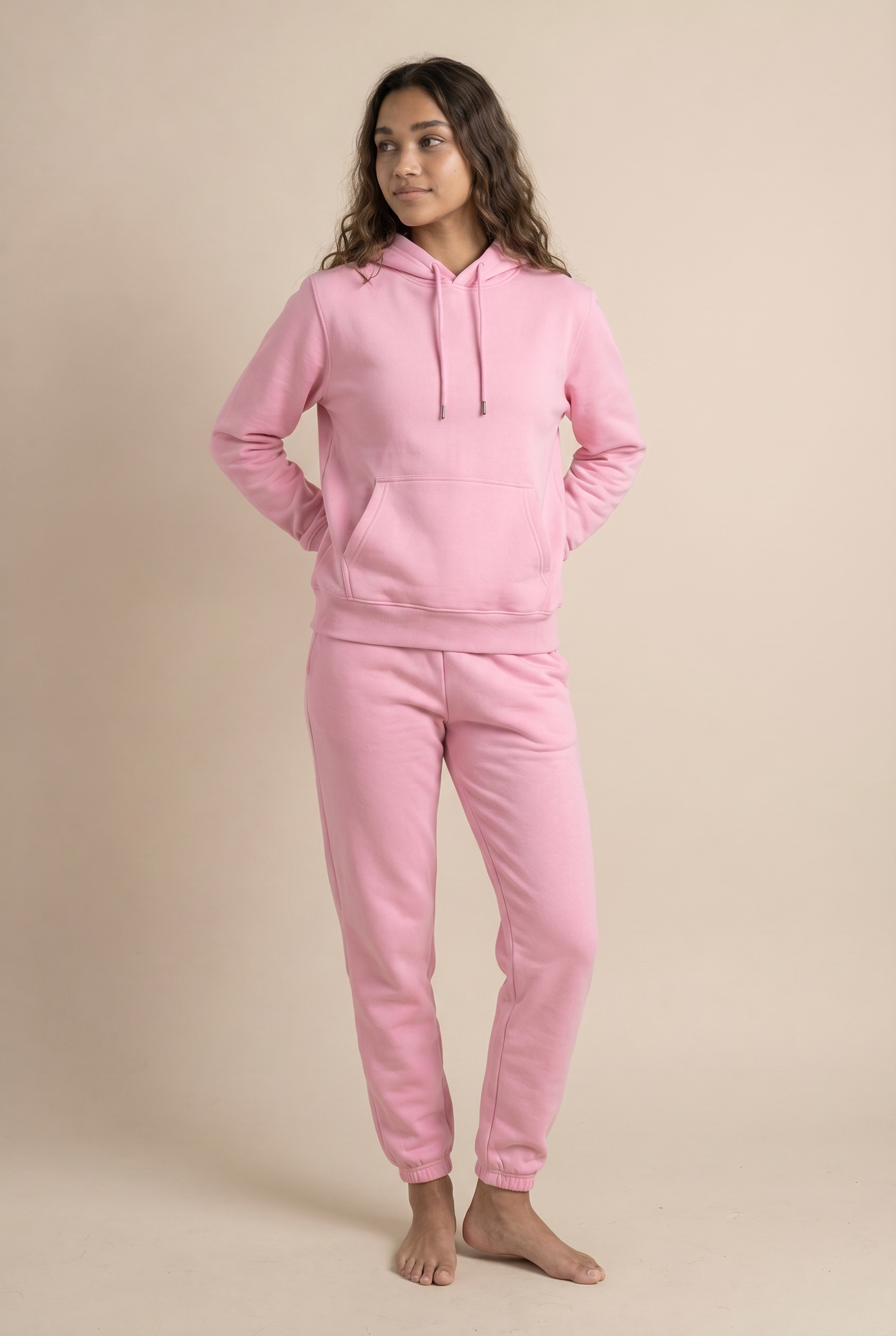 Conjunto de dos piezas de chándal informal de forro polar para mujer, invierno 2020, conjuntos de mujer, sudadera con capucha extragrande de manga larga, pantalones deportivos, traje de señora