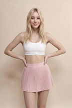 Falda deportiva floral con descuento para mujer, de secado rápido, para bádminton y tenis, falda plisada de media cintura, pantalones cortos de fitness