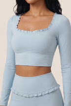 Ballet Ruffled Trim Sculpt Active Set