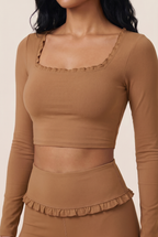 Ballet Ruffled Trim Sculpt Active Set