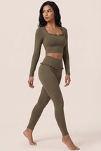 Ballet Ruffled Trim Sculpt Active Set