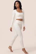 Ballet Ruffled Trim Sculpt Active Set