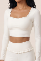 Ballet Ruffled Trim Sculpt Active Set