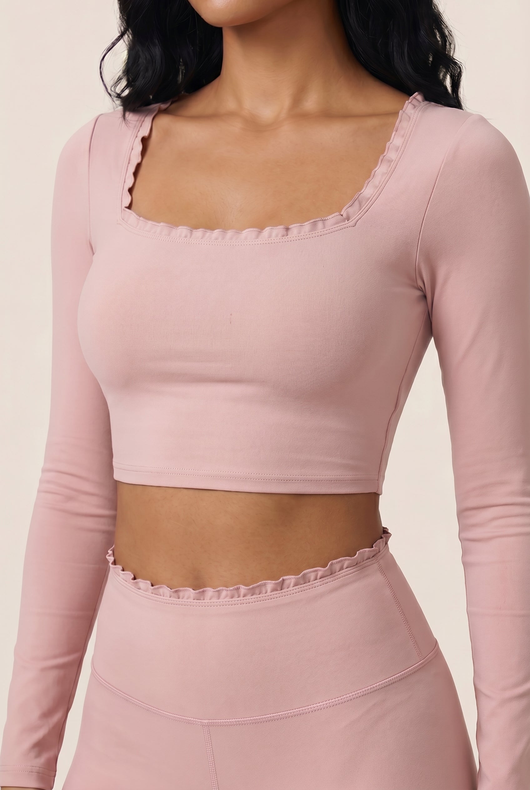 Ballet Ruffled Trim Sculpt Active Set