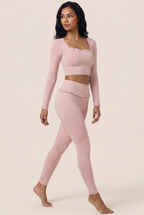 Ballet Ruffled Trim Sculpt Active Set