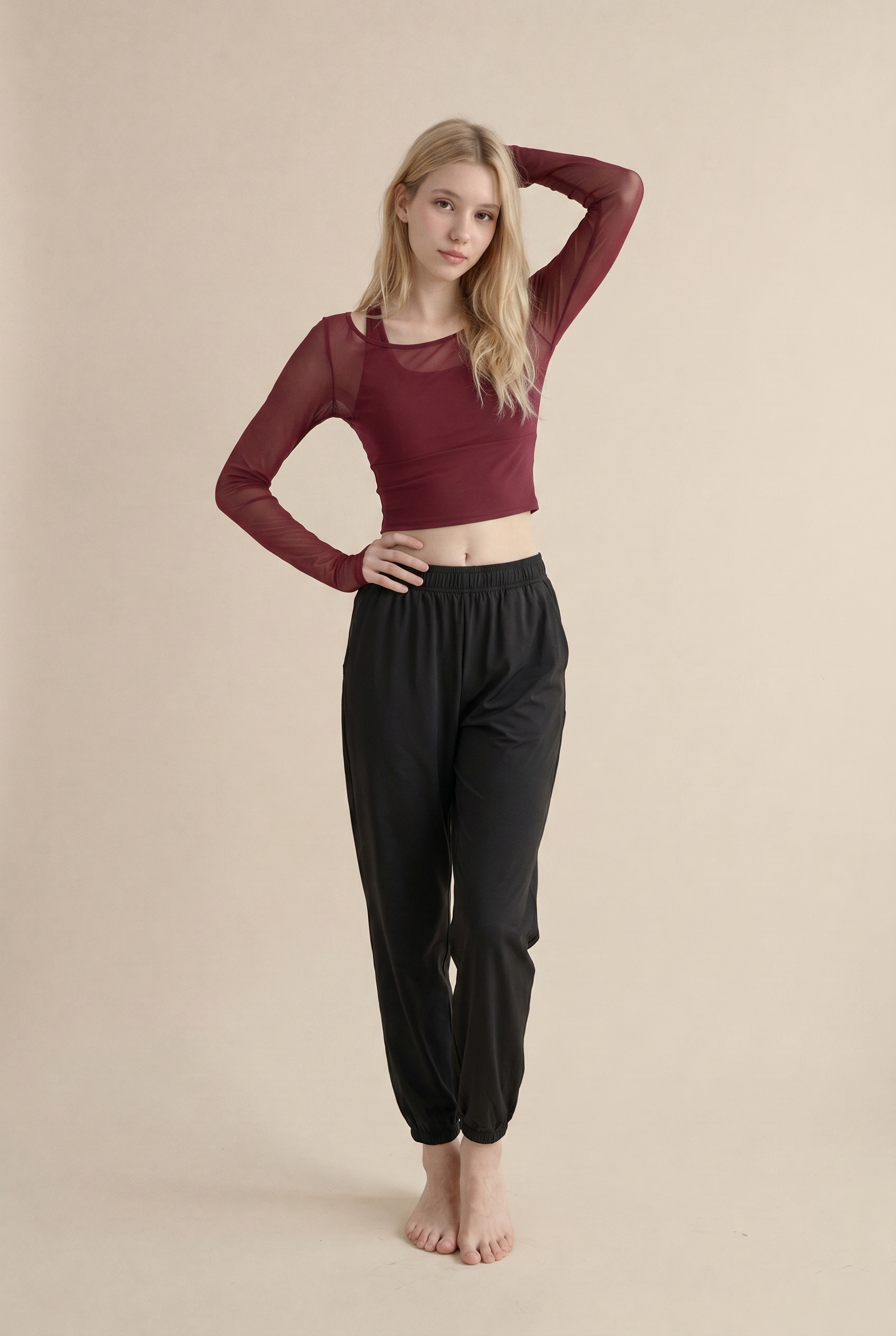 Ropa de Yoga Tops Deportivos de Otoño e Invierno con Almohadillas en el Pecho Entallados Adelgazantes de Manga Larga Elegantes para Entrenamiento Fitness Gimnasio