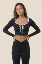 Conjunto de yoga a juego con ribete en contraste