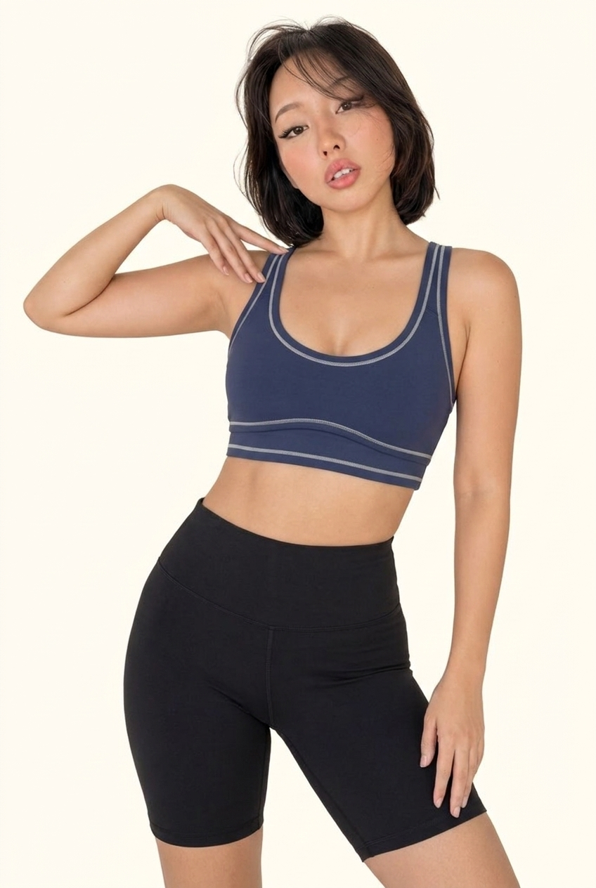Contrast Stitch Studio Bra