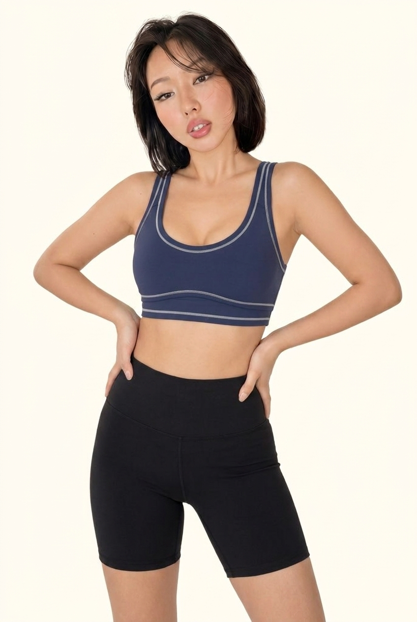 Contrast Stitch Studio Bra