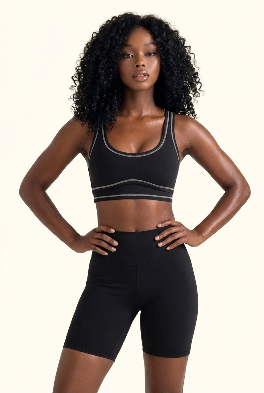 Contrast Stitch Studio Bra