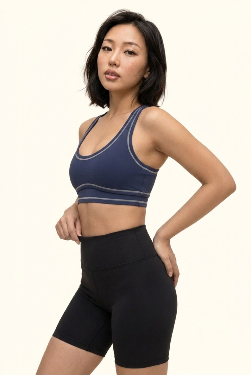 Contrast Stitch Studio Bra