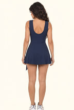 Sleek Wrap-Tie Studio Active Dress