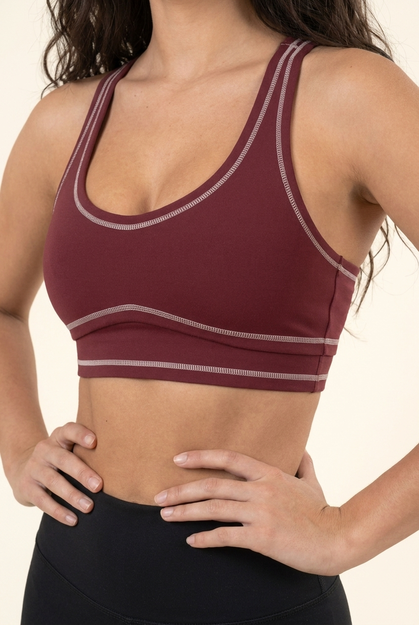 Contrast Stitch Studio Bra
