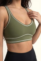 Contrast Stitch Studio Bra