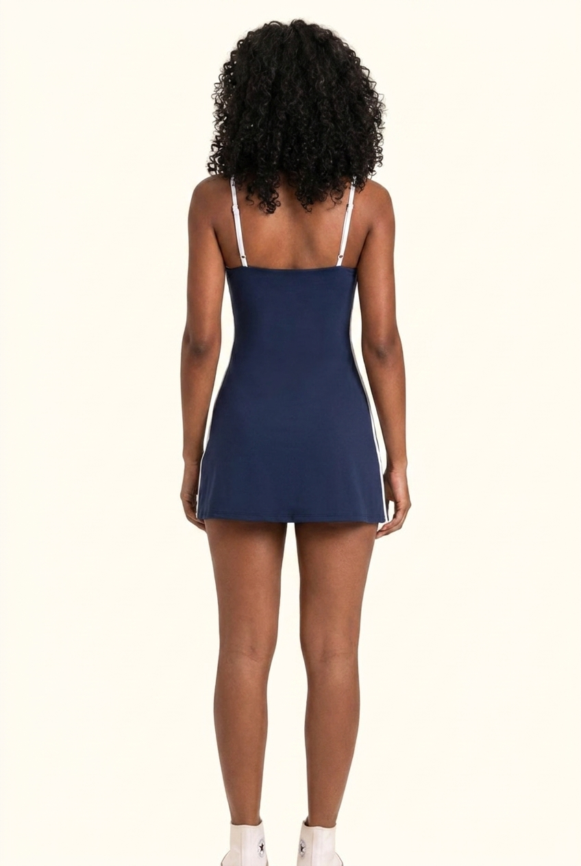 Contrast Trim Tennis Active Dress