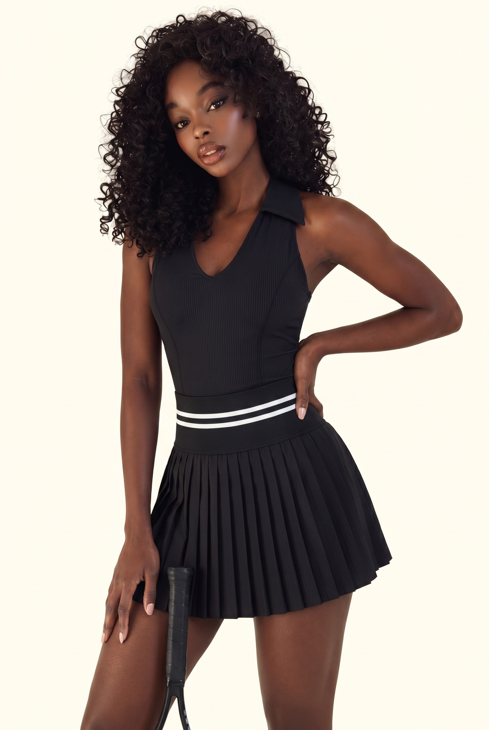 Ribbed Collared Court Sculpt Active Set