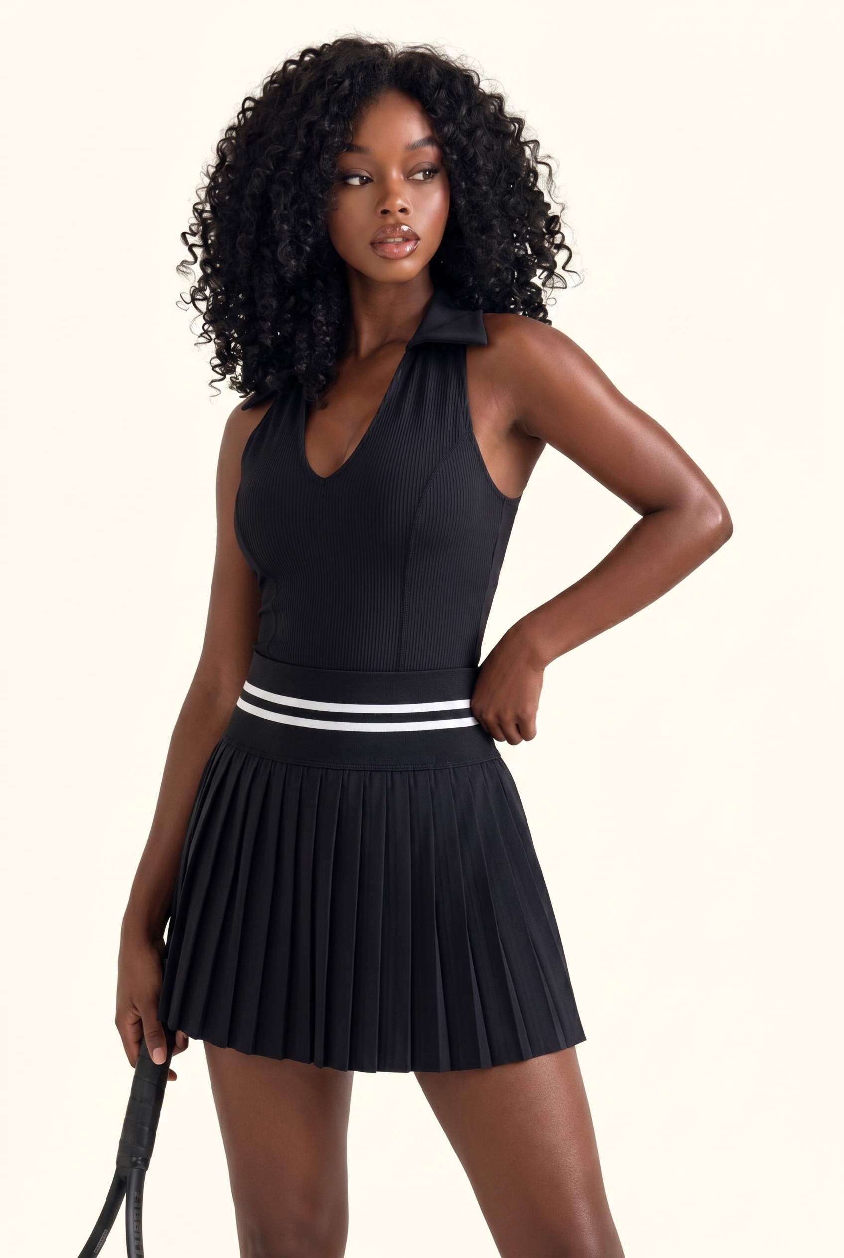Ribbed Collared Court Sculpt Active Set