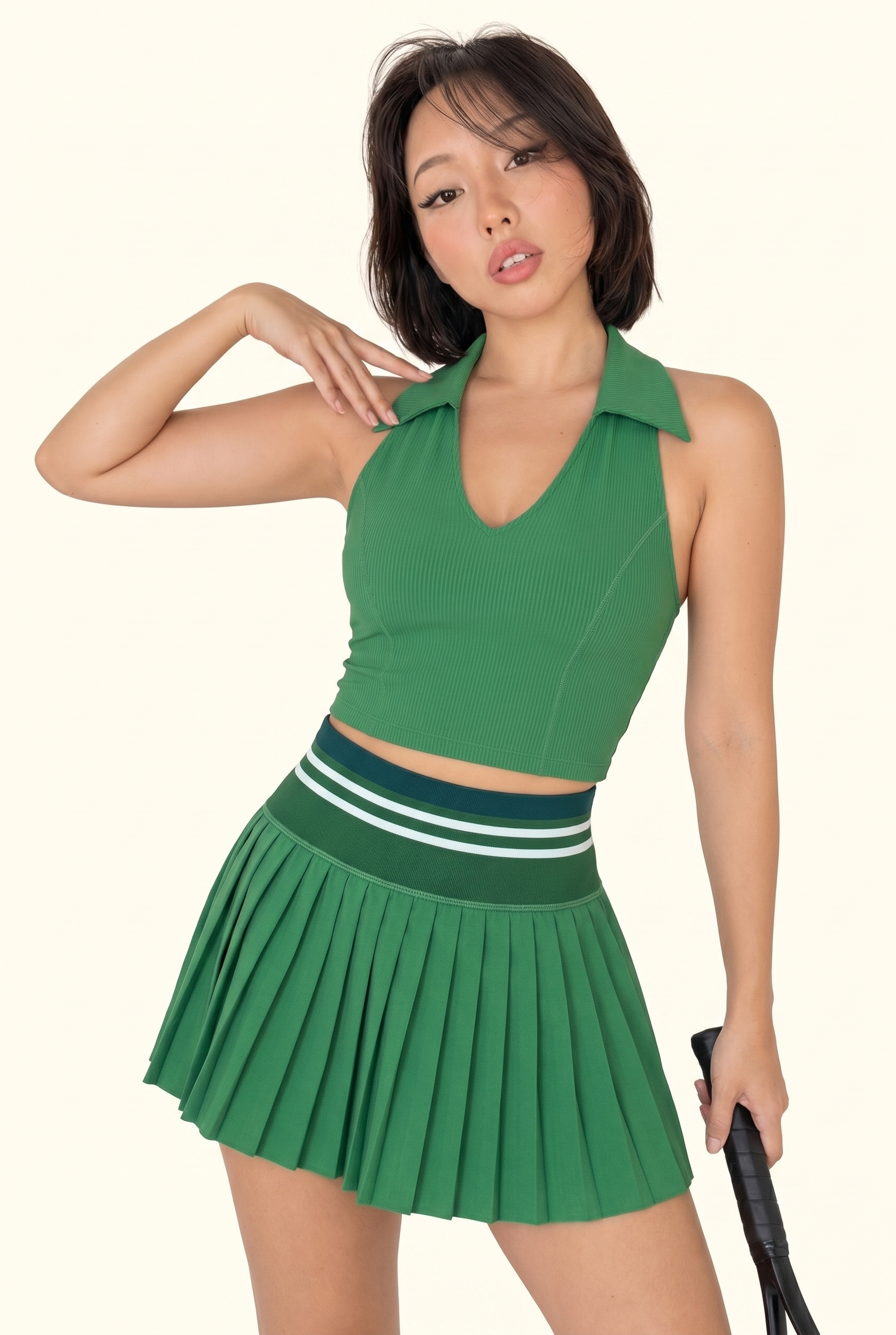 Ribbed Collared Court Sculpt Active Set