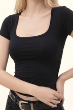 Sleek Sculpt Square Neck T-shirt