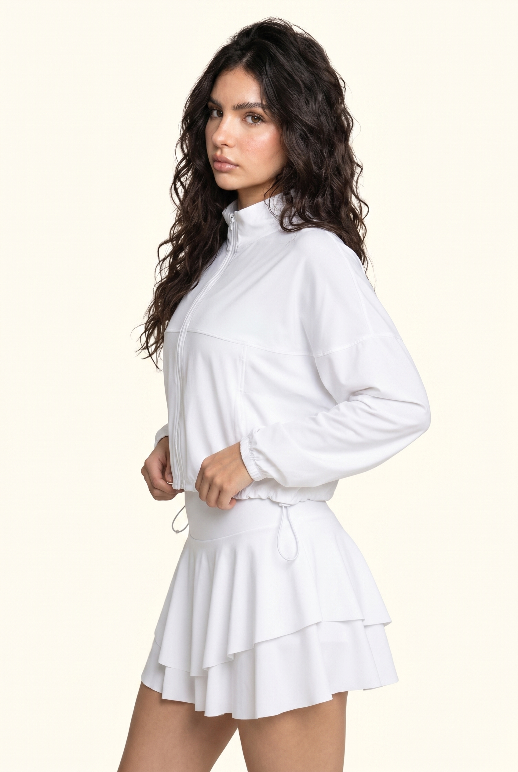 Sleek Court Jacket and Skirt Matching Set
