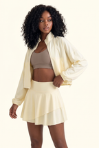 Sleek Court Jacket and Skirt Matching Set