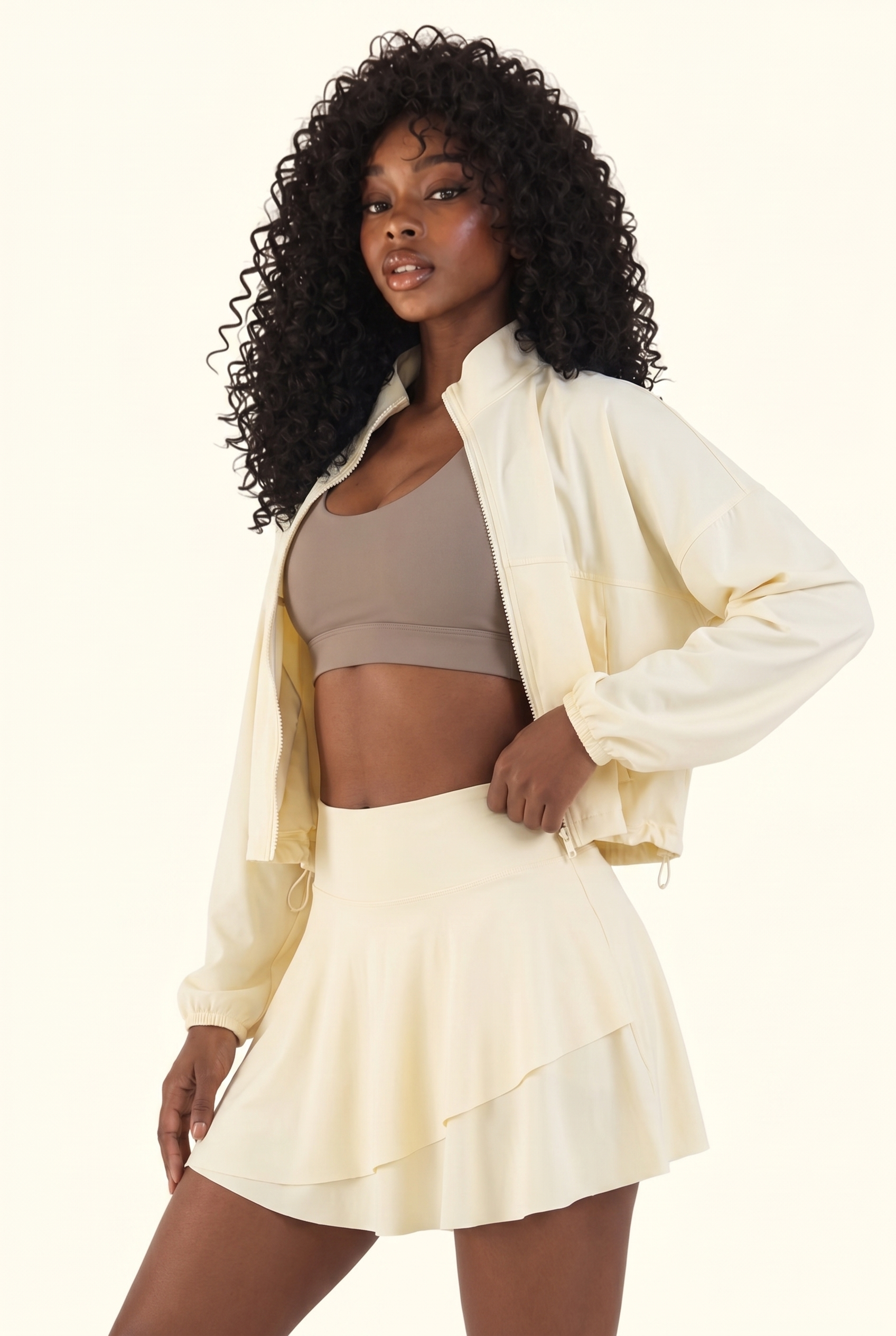 Sleek Court Jacket and Skirt Matching Set