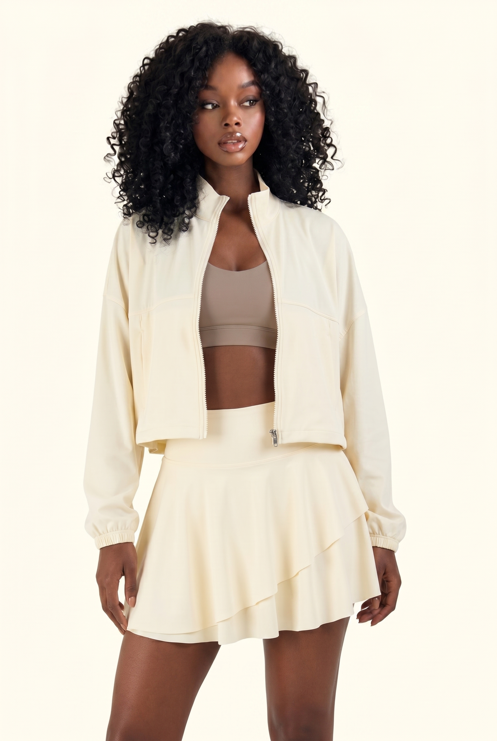 Sleek Court Jacket and Skirt Matching Set