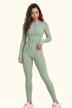 Sculpt Contour Zip-Front Active Jumpsuit