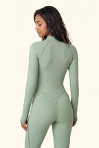 Sculpt Contour Zip-Front Active Jumpsuit