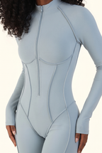 Sculpt Contour Zip-Front Active Jumpsuit