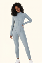 Sculpt Contour Zip-Front Active Jumpsuit
