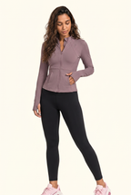 Sculpt Seam Zip Front Studio Jacket