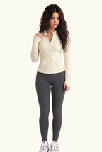 Sculpt Seam Zip Front Studio Jacket