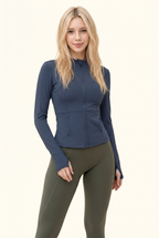 Sculpt Seam Zip Front Studio Jacket