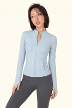 Sculpt Seam Zip Front Studio Jacket