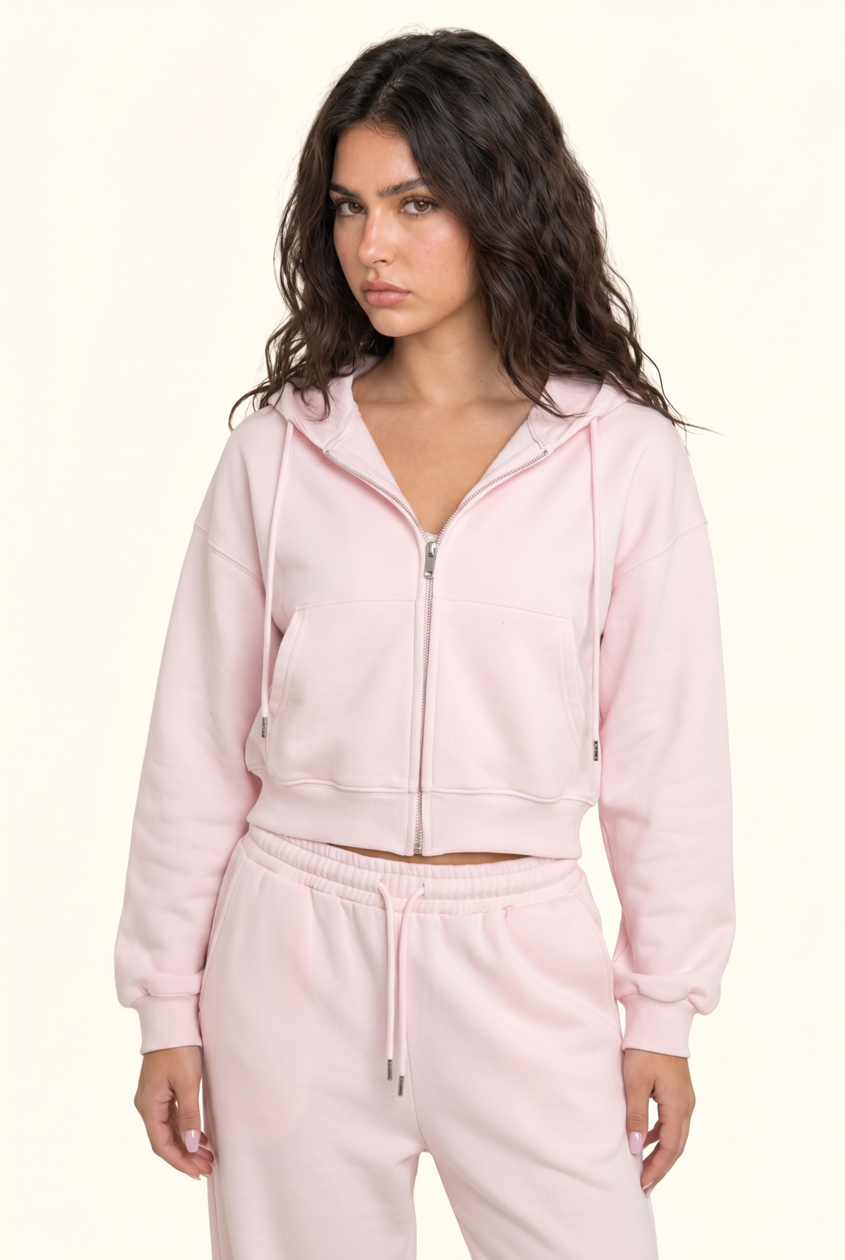 Motion Zip Hoodie and Wide Leg Pant Matching Set