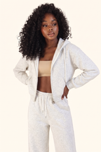 Motion Zip Hoodie and Wide Leg Pant Matching Set