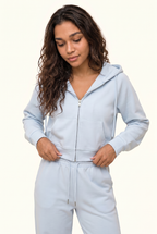 Motion Zip Hoodie and Wide Leg Pant Matching Set