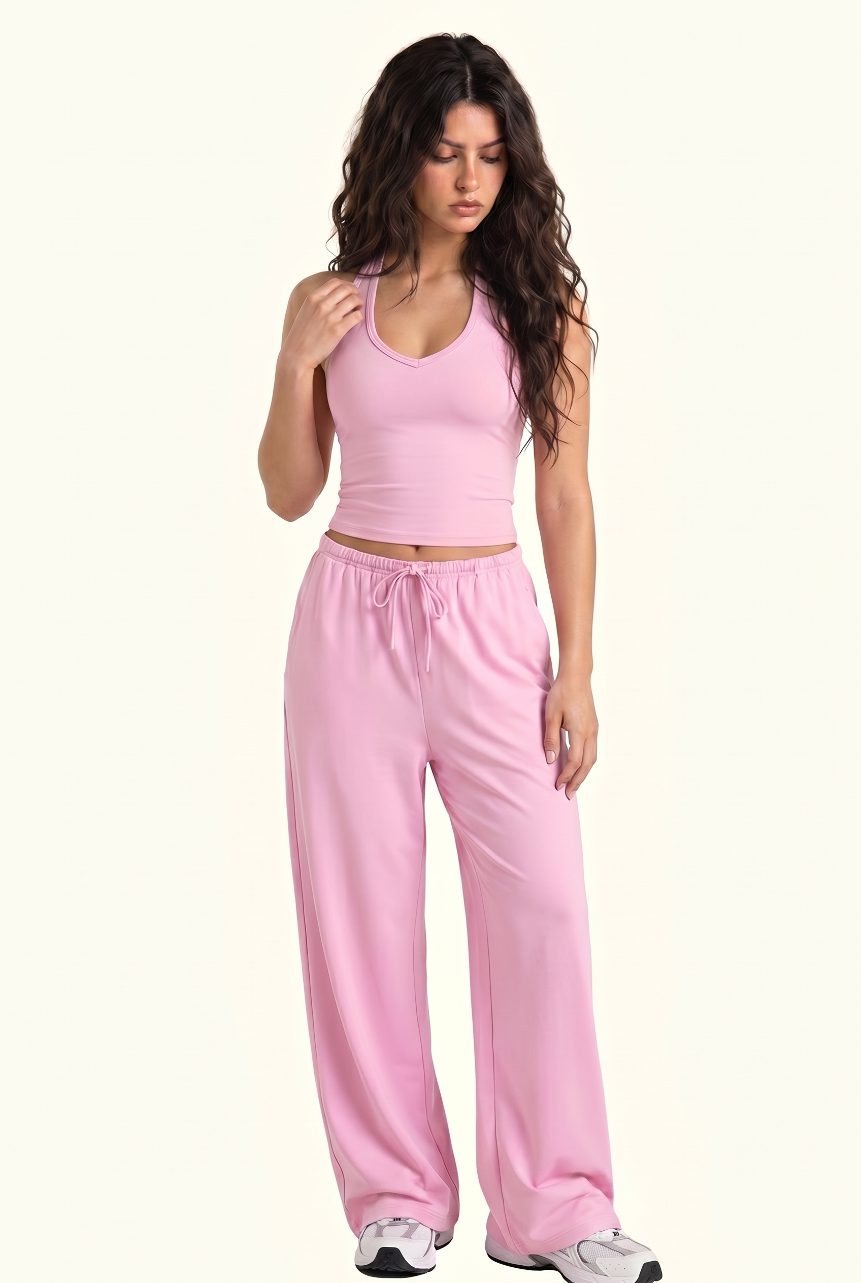 Smooth Fit Tank & Wide Leg Lounge Pant Matching Set