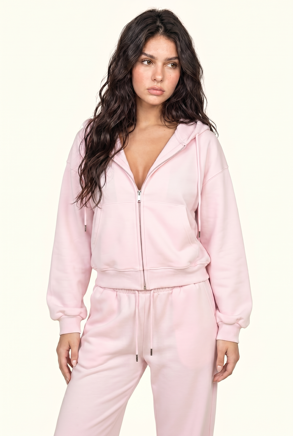 Motion Zip Hoodie and Wide Leg Pant Matching Set