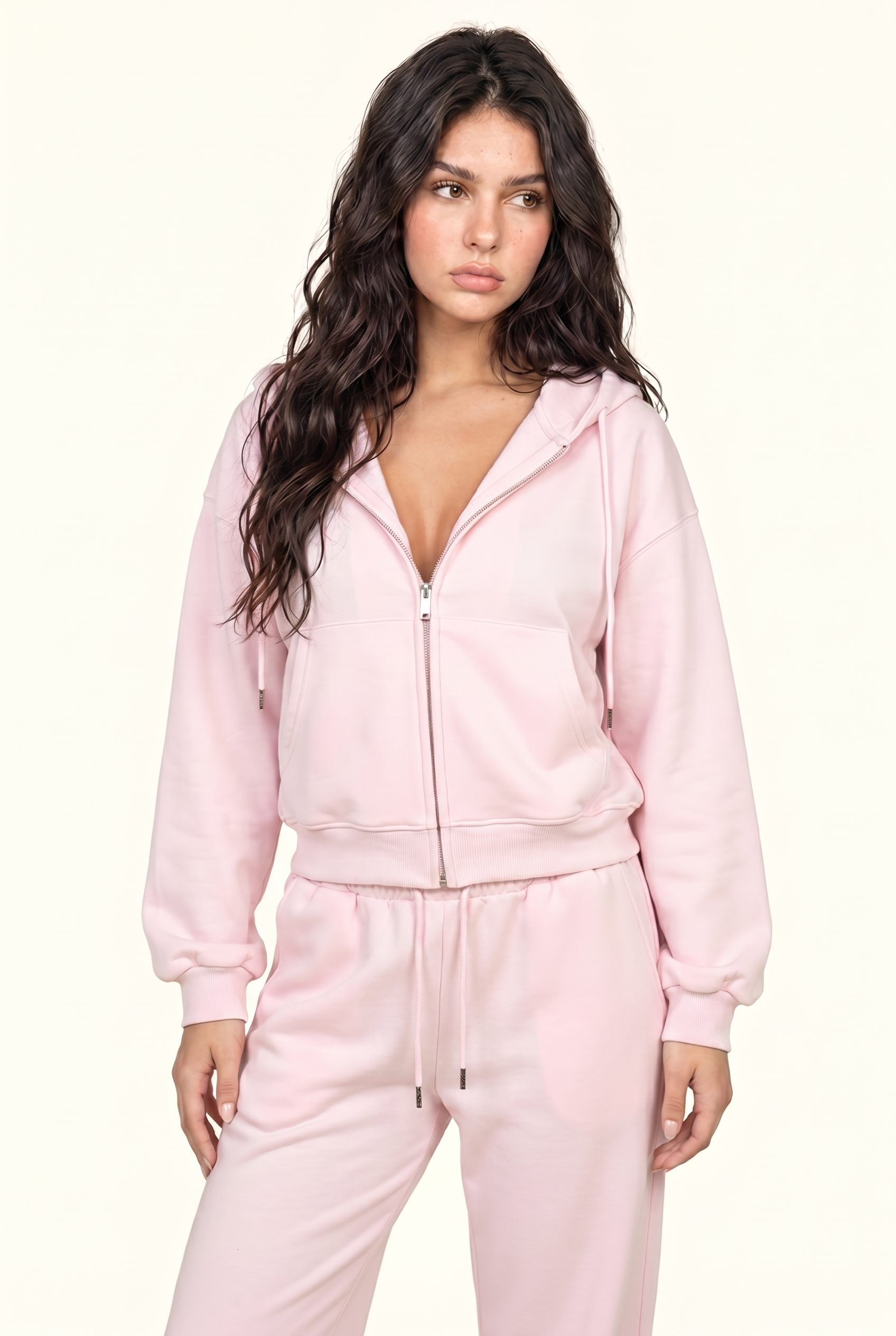 Motion Zip Hoodie and Wide Leg Pant Matching Set