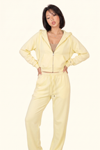 Motion Zip Hoodie and Wide Leg Pant Matching Set