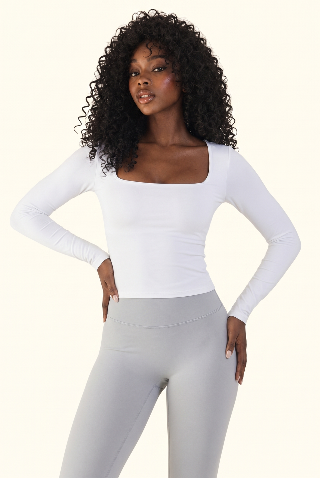 Sculpt  Square Neck Long Sleeve Training Top